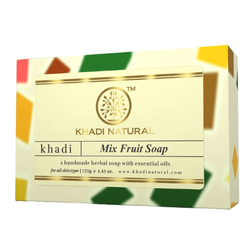 Глицериновое мыло ручной работы фруктовый микс Khadi Natural, 125 г.