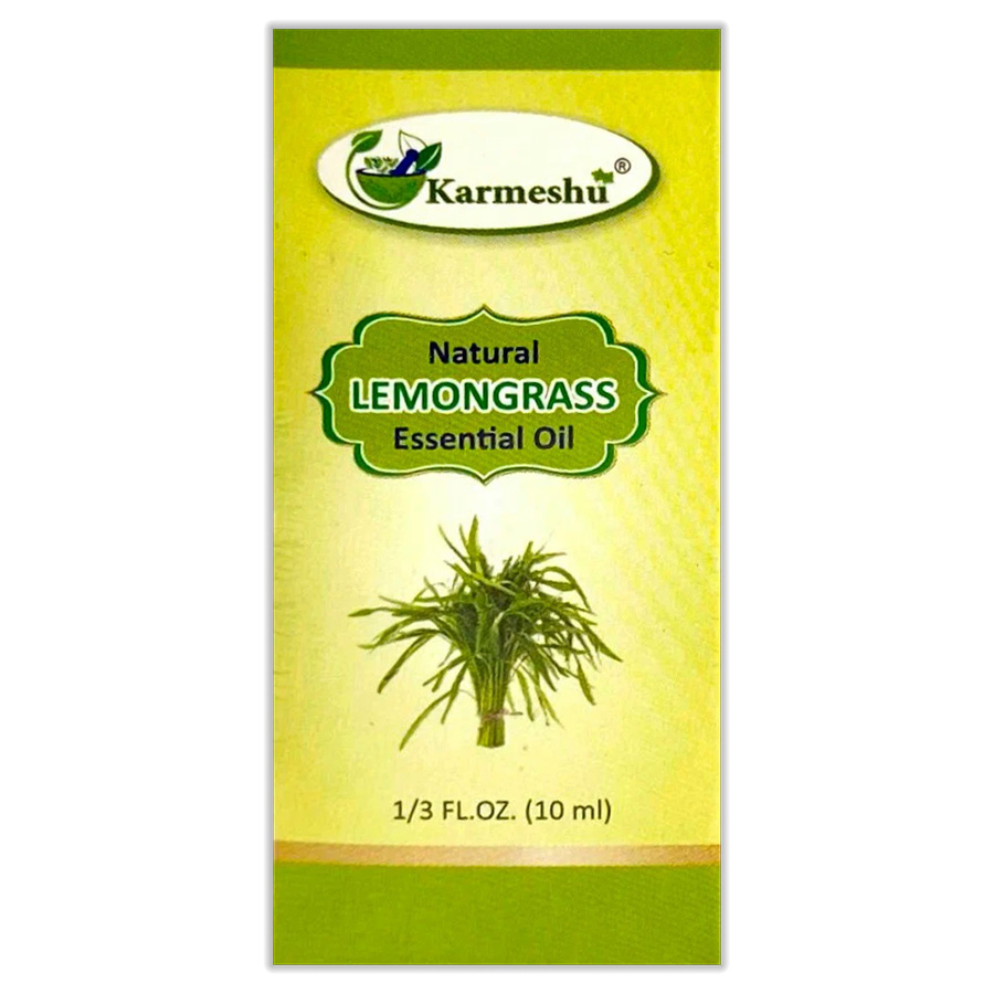 Масло эфирное Лемонграсс, Essential oil Lemongrass, 10 мл, Karmeshu