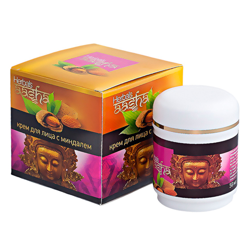 Крем для лица с Миндалем Aasha Herbals, 50 мл.