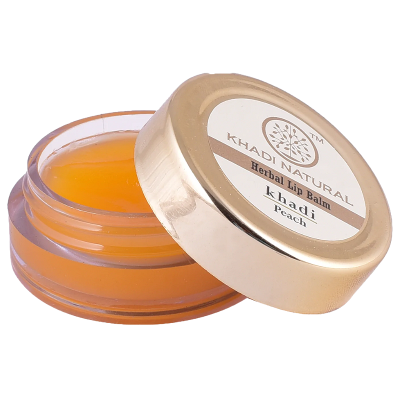 Бальзам для губ «Персик» с пчелиным воском и мёдом Khadi Natural, 5 г.