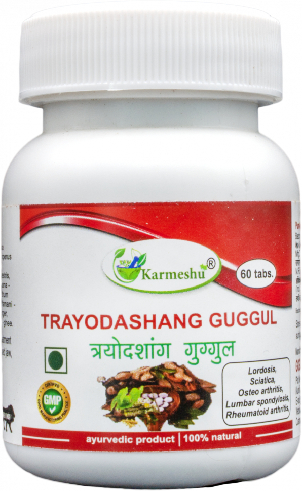 Трайодашанг гуггул, Trayodashang guggul, 60 таб., Karmeshu