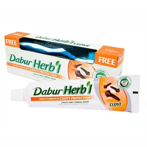 Зубная паста Хербл Гвоздика Dabur, 150 г. + зубная щётка