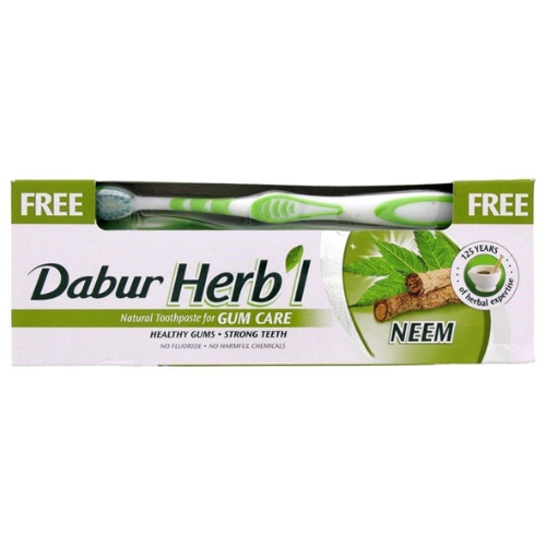Зубная паста Хербл Ним Dabur, 150 г. + зубная щётка