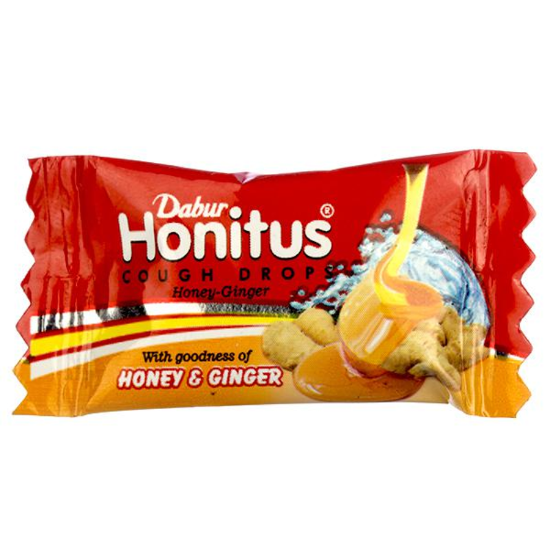 Леденцы от кашля Хонитус Мед и Имбирь Dabur, 10 шт.