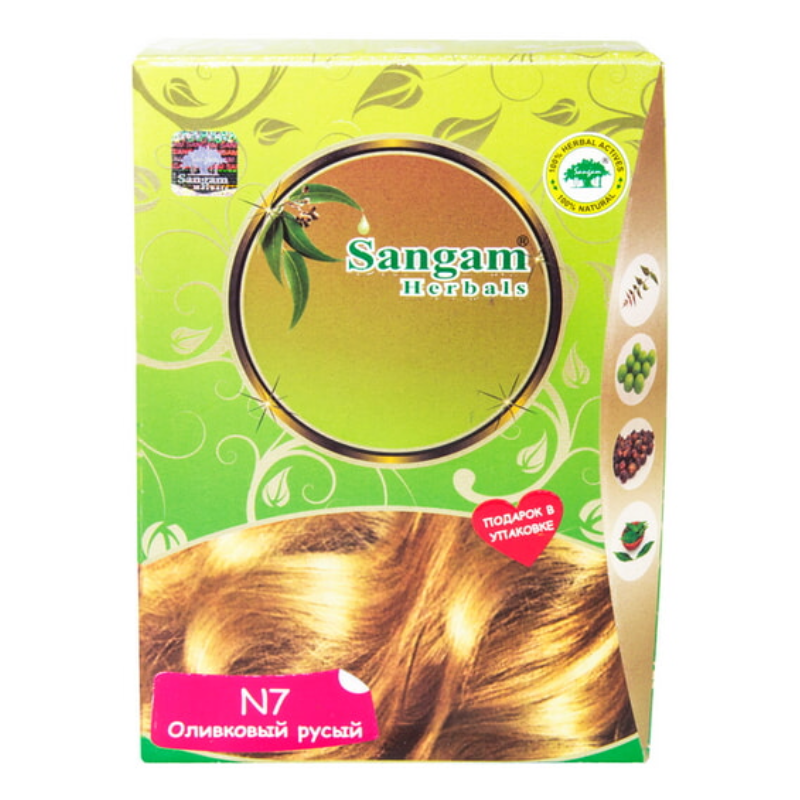 Натуральная краска для волос Оливковый русый, 100 г.