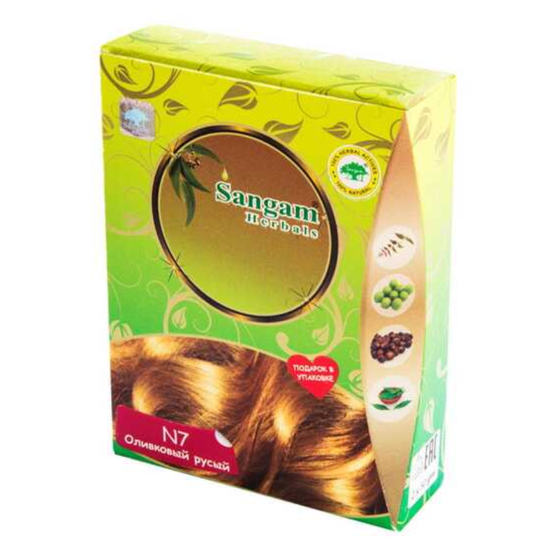 Натуральная краска для волос Оливковый русый, 100 г.