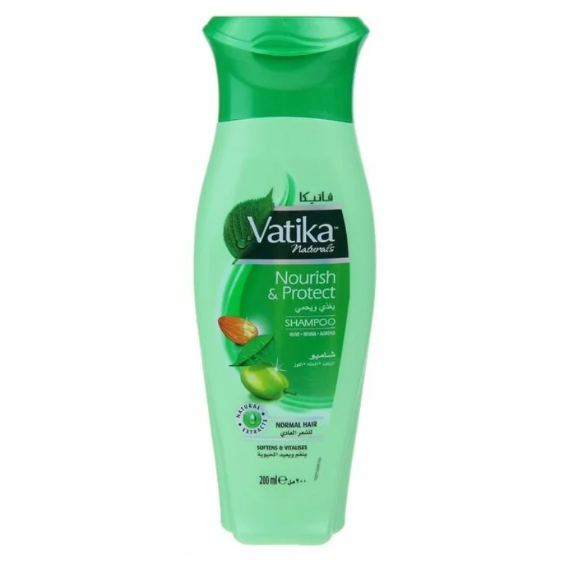 Шампунь «Олива и Хна» для нормальных волос Питание и Защита Dabur Vatika, 200 мл.