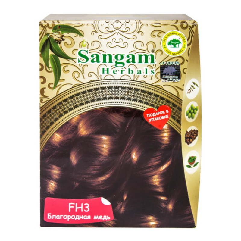 Натуральная краска для волос FH3 Благородная медь, 50 г.