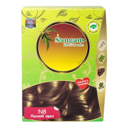 Натуральная краска для волос №8 Лесной орех, 100 г.