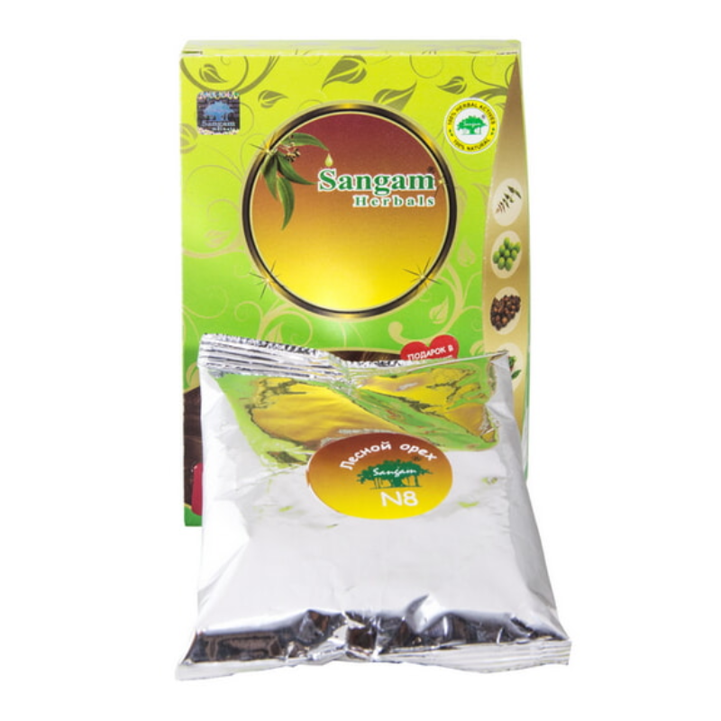 Натуральная краска для волос №8 Лесной орех, 100 г.