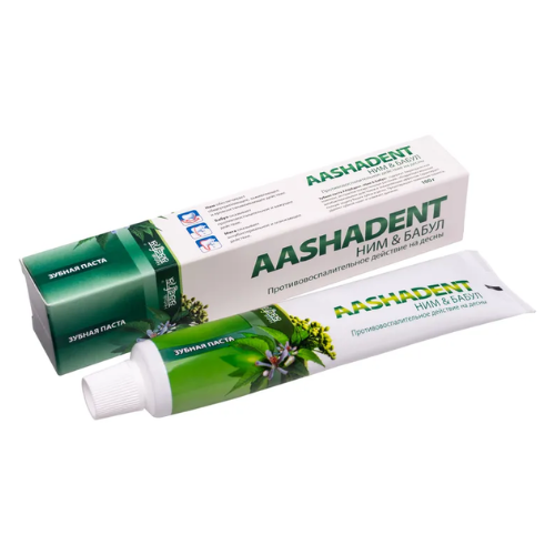 Натуральная зубная паста Аашадент Ним-Бабул Aasha Herbals, 100 г.