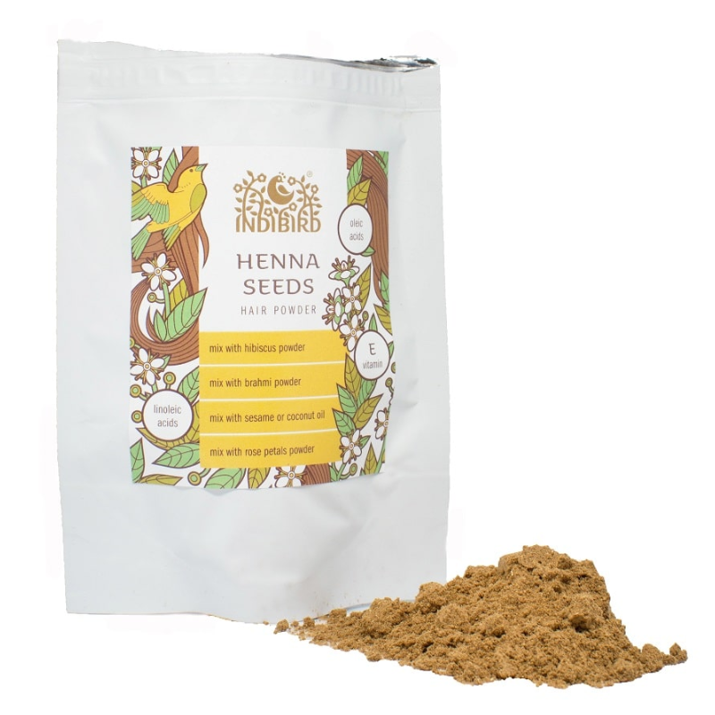 Порошок для волос Семена Хны Indibird, 200 г.