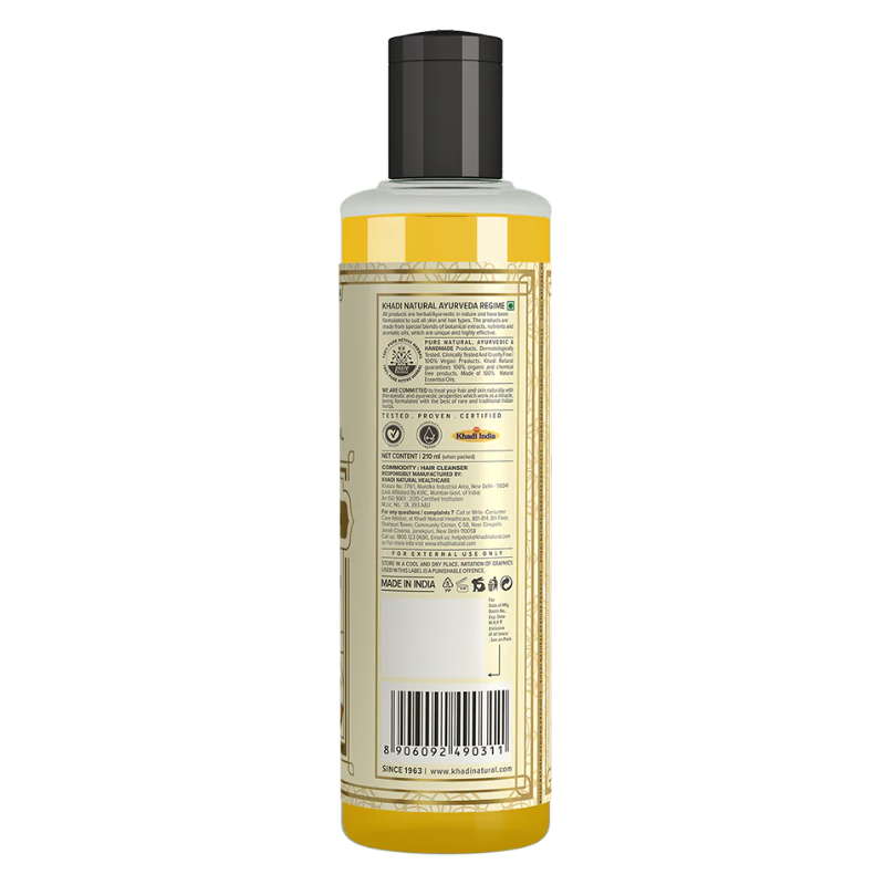 Шампунь «Шафран, Тулси и Ритха» Khadi Natural, 210 мл.
