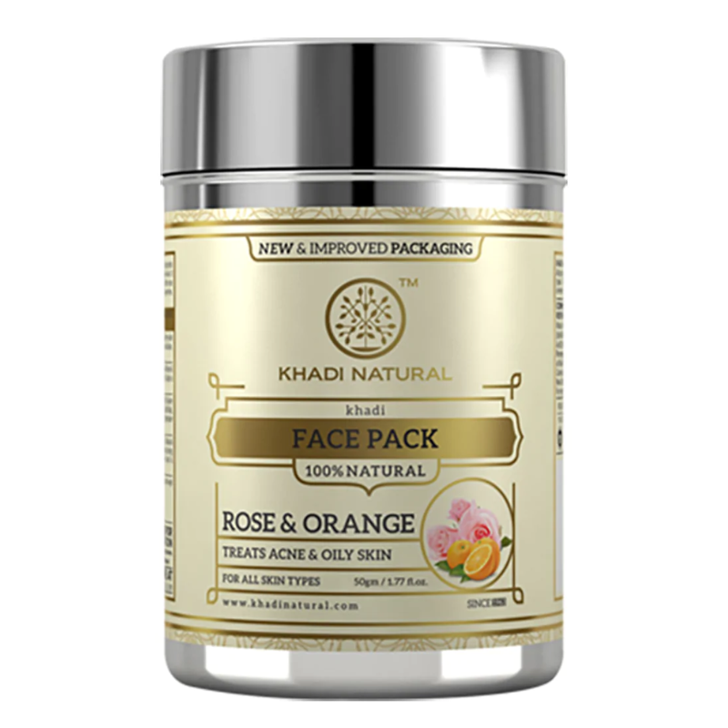Травяная маска для лица «Роза и апельсин» Khadi Natural, 50 г.