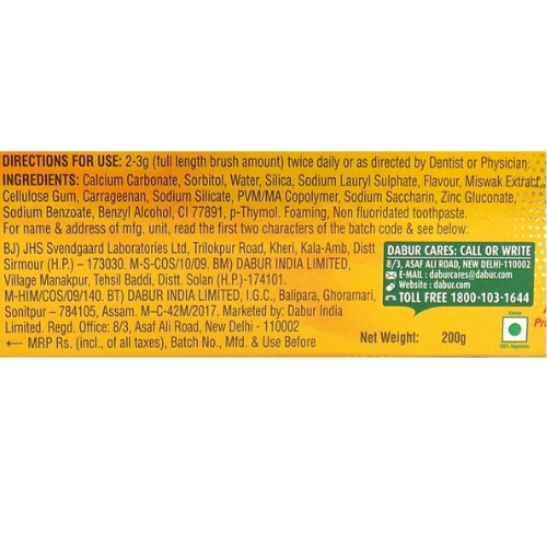 Аюрведическая зубная паста Мисвак Dabur, 200 г.