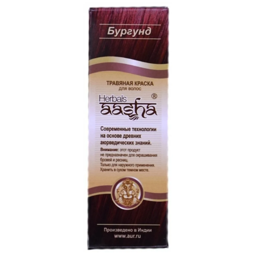 Травяная краска для волос бургунд Aasha Herbals, 60 г.