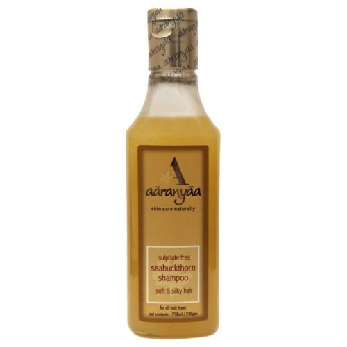 Шампунь без сульфатов для всех типов волос с маслом облепихи «Мягкие и шелковистые волосы» Aaranya, 250 мл.