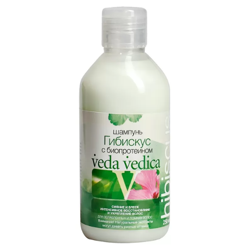 Шампунь Гибискус с биопротеином для ослабленных и ломких волос Veda Vedica, 250 мл.