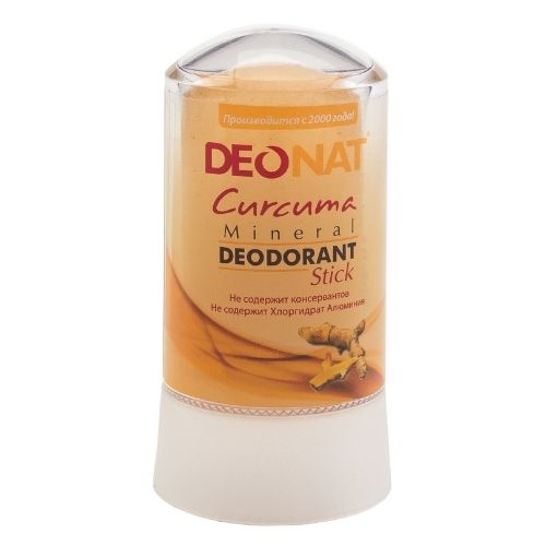 Дезодорант кристалл с экстрактом куркумы и глицерином Deonat, 60 г.