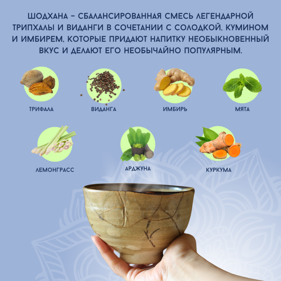 Аюрведический очищающий чай Шодхана Agnivesa, 100 г.