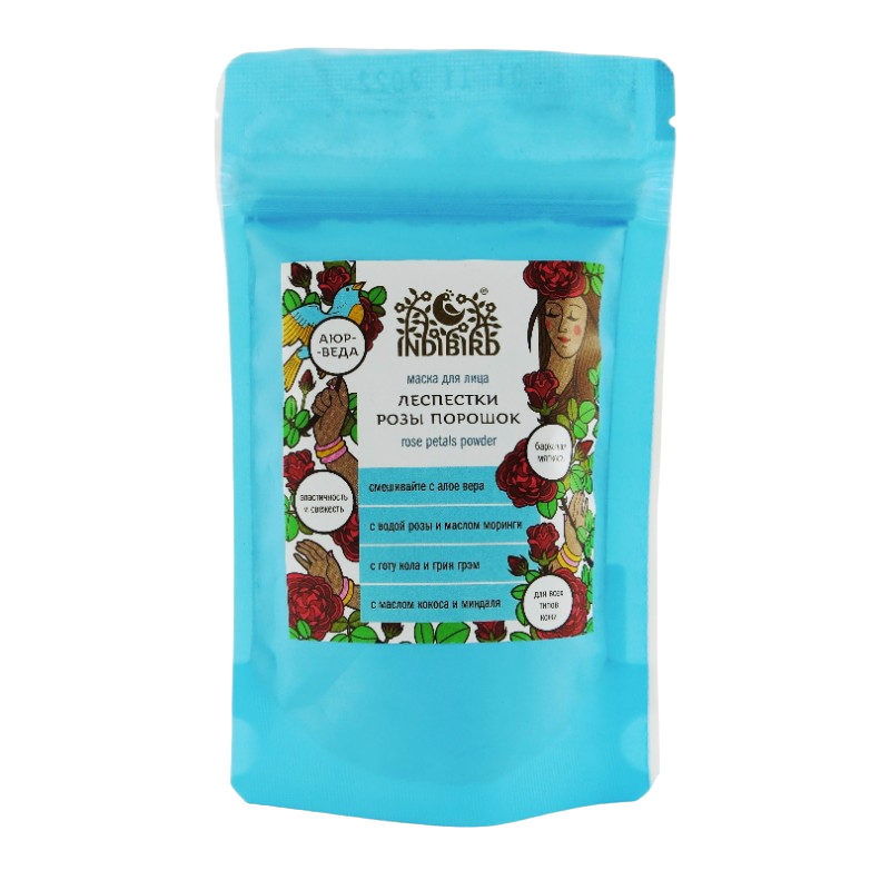 Порошок из лепестков розы Indibird, 50 г.