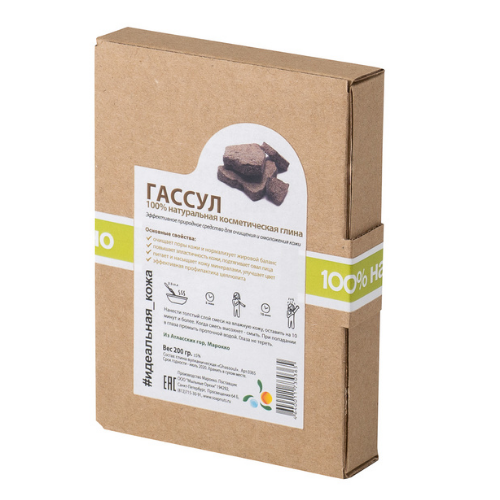Глина косметическая Гассул для ухода за кожей «Мыльные орехи», 200 г.