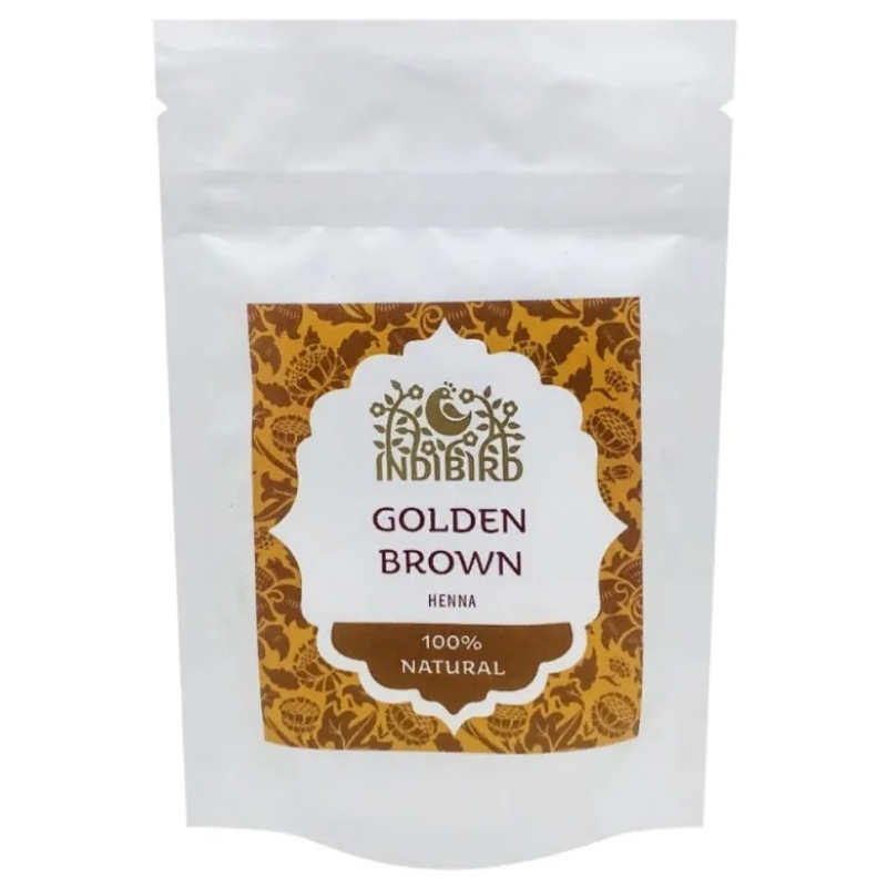 Хна натуральная золотисто-коричневая Indibird, 50 г.