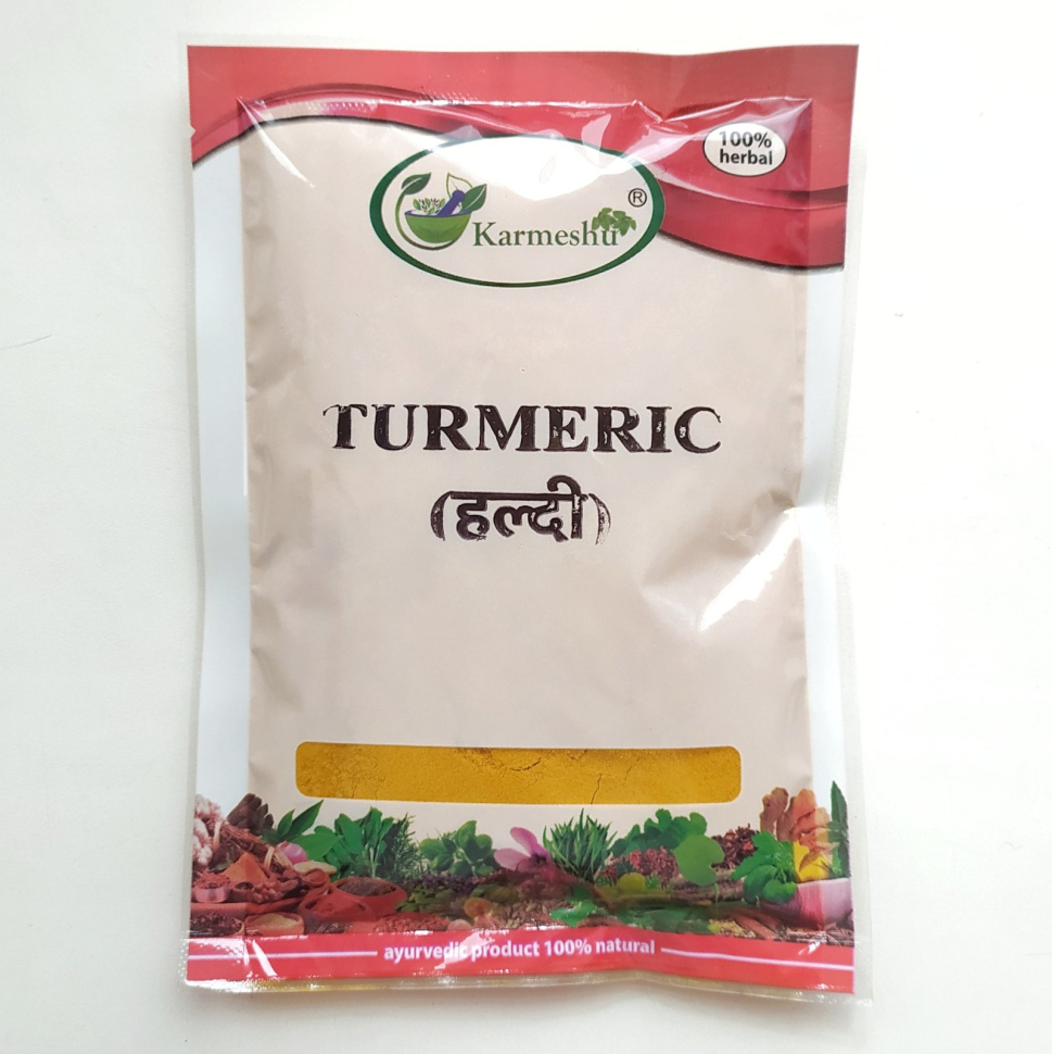 Куркума молотая пакет, Turmeric powder, 100 г, Karmeshu