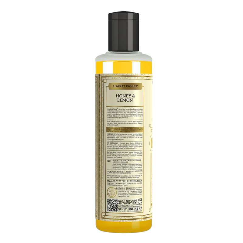 Шампунь Мед и Лимон Khadi Natural, 210 мл.