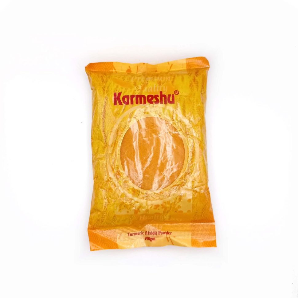 Куркума молотая пакет (желтая упаковка), Turmeric powder, 200 г, Karmeshu