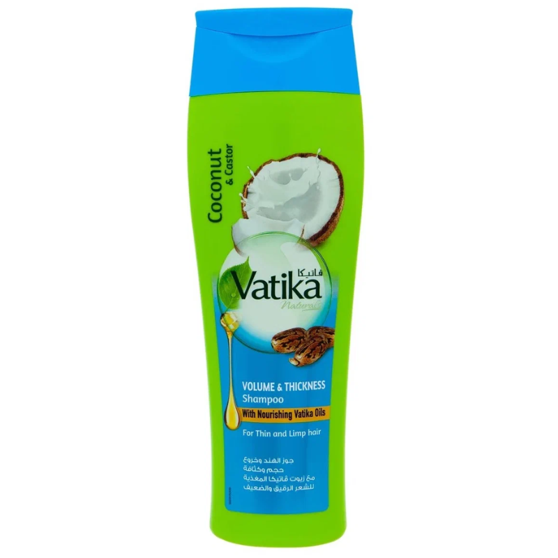 Шампунь Объём и толщина Кокос и Касторовое масло Dabur Vatika, 200 мл.